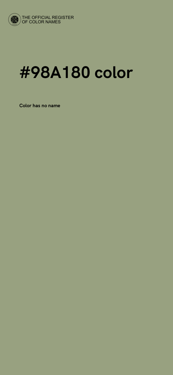 #98A180 color image