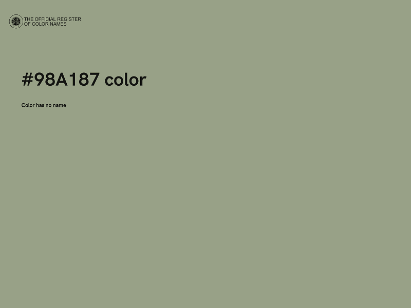#98A187 color image