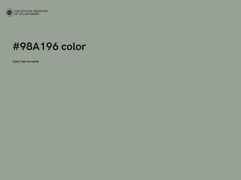 #98A196 color image