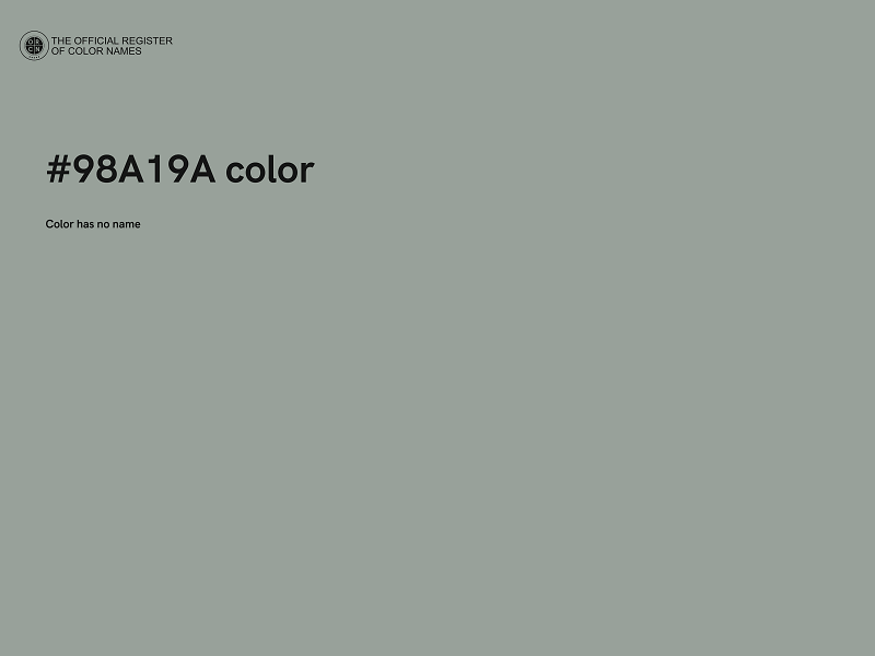 #98A19A color image