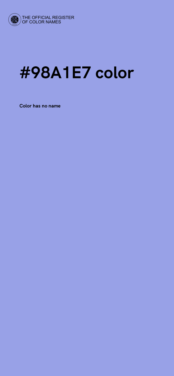 #98A1E7 color image