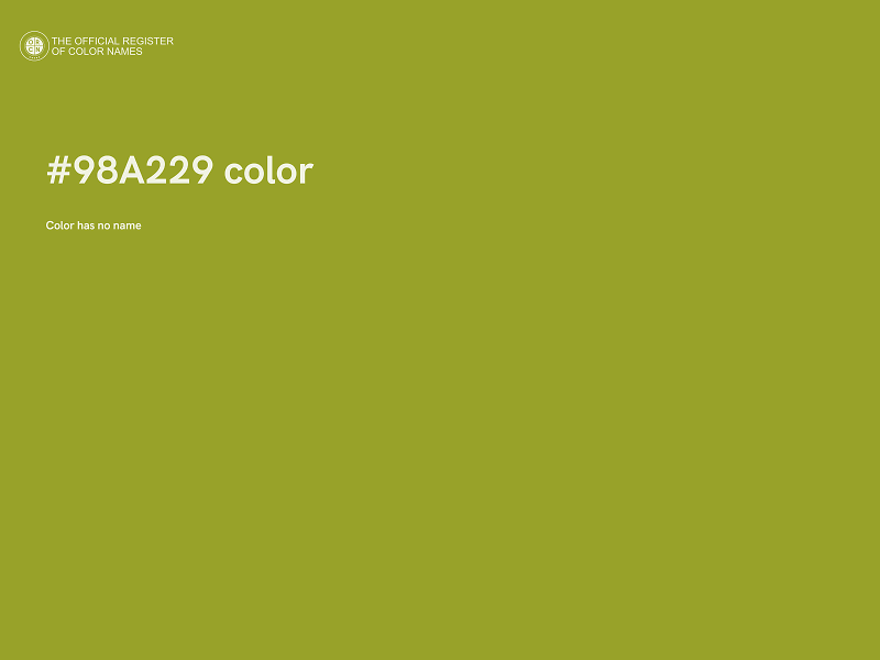 #98A229 color image