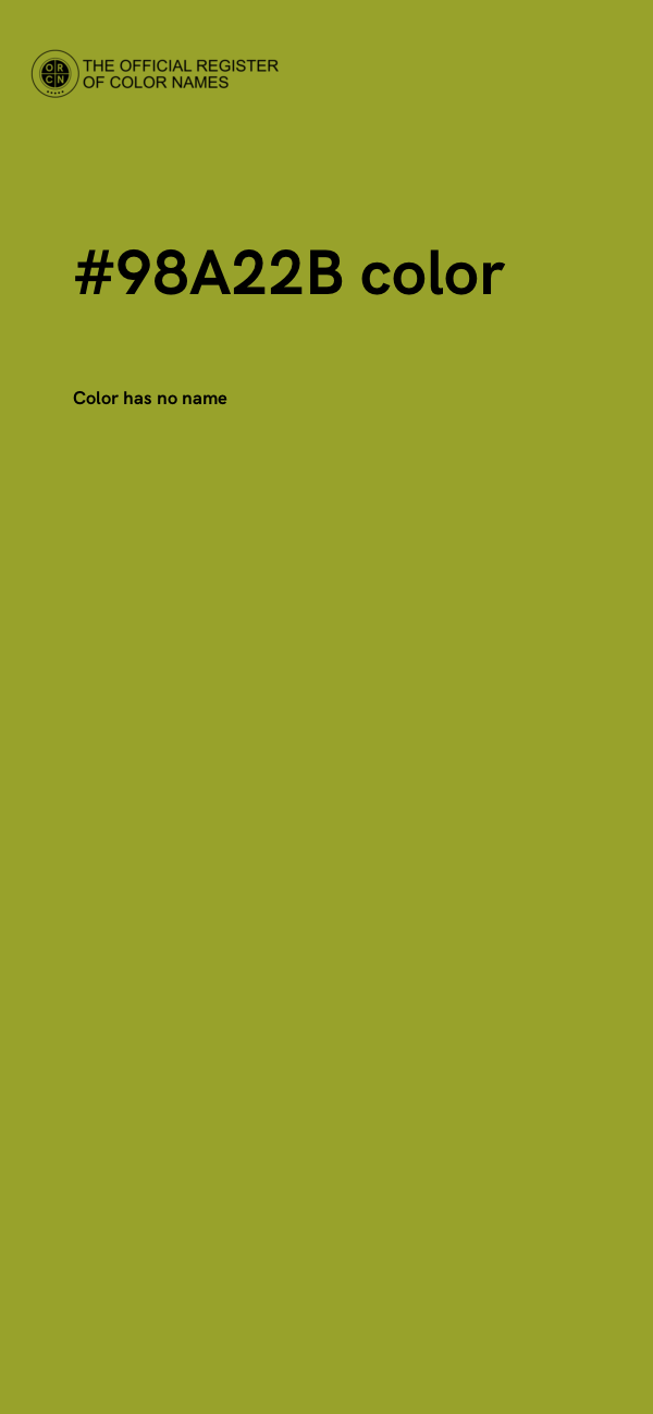 #98A22B color image