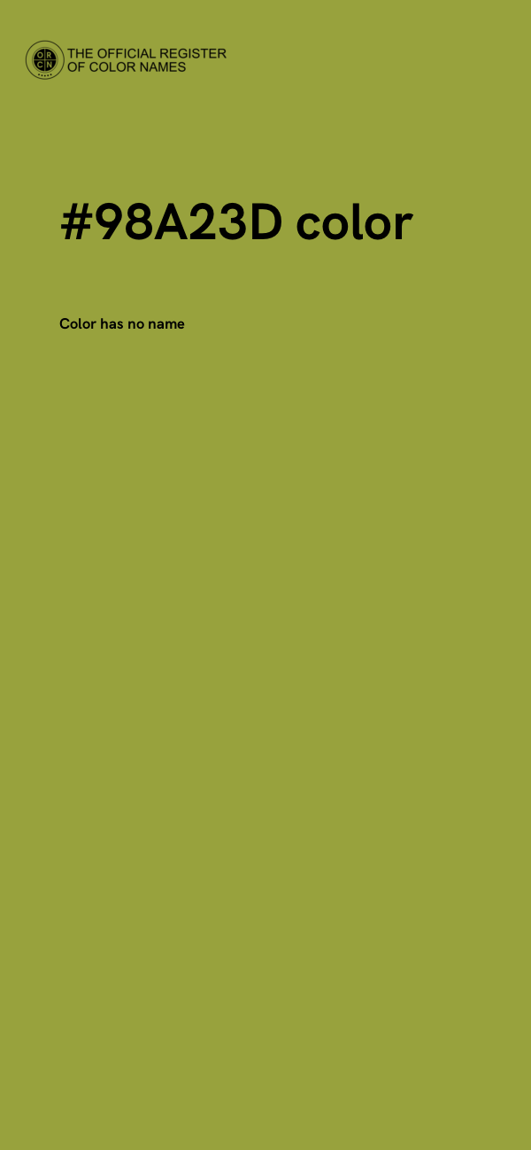 #98A23D color image