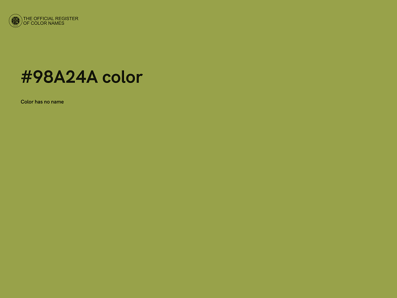 #98A24A color image