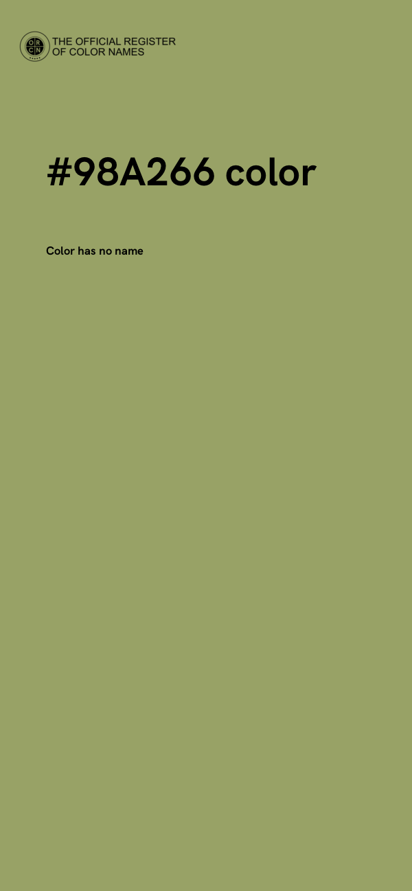 #98A266 color image