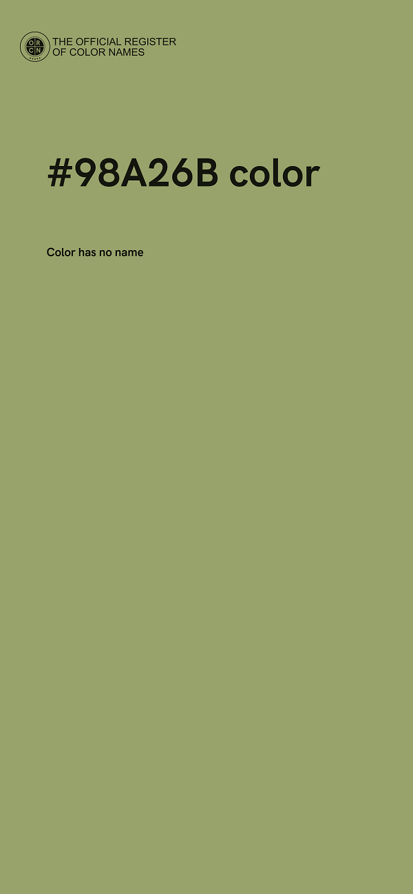 #98A26B color image