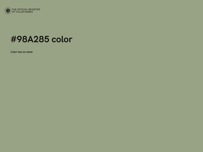 #98A285 color image
