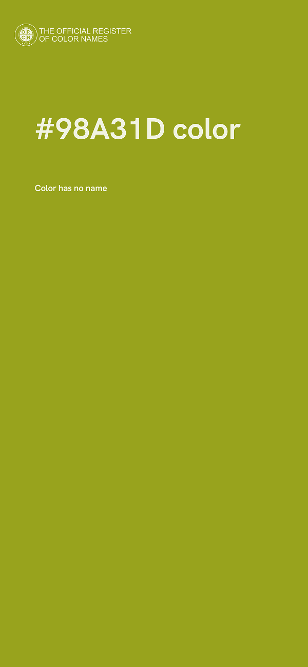 #98A31D color image