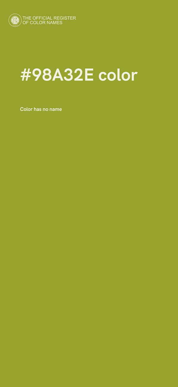 #98A32E color image