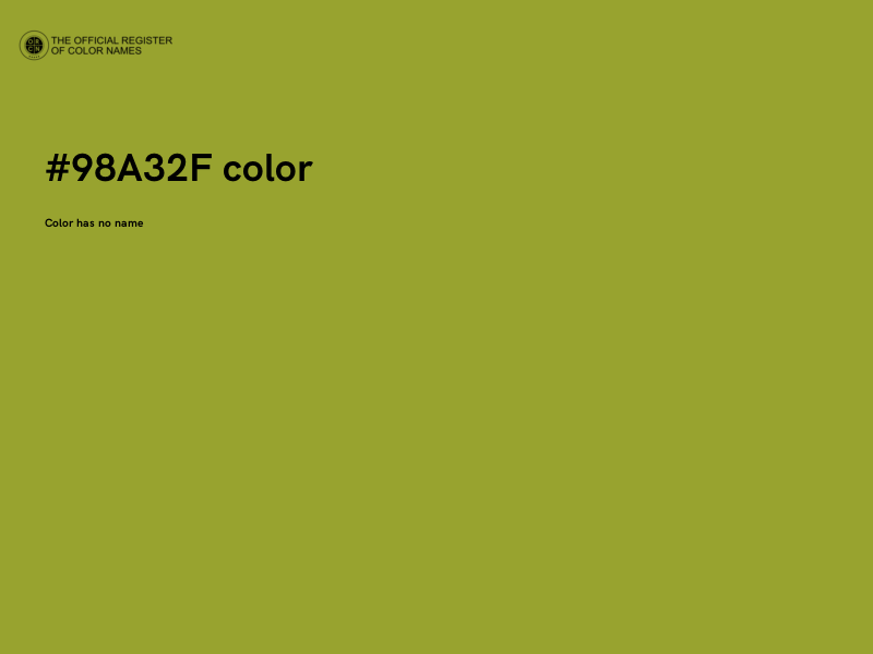 #98A32F color image
