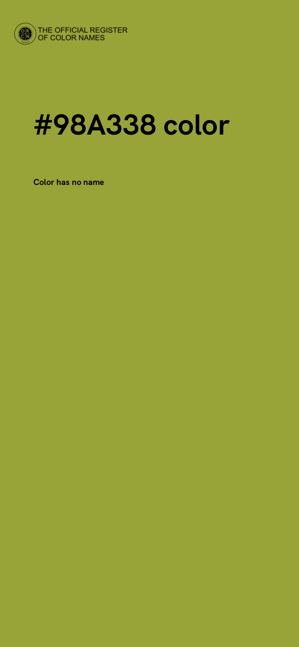 #98A338 color image