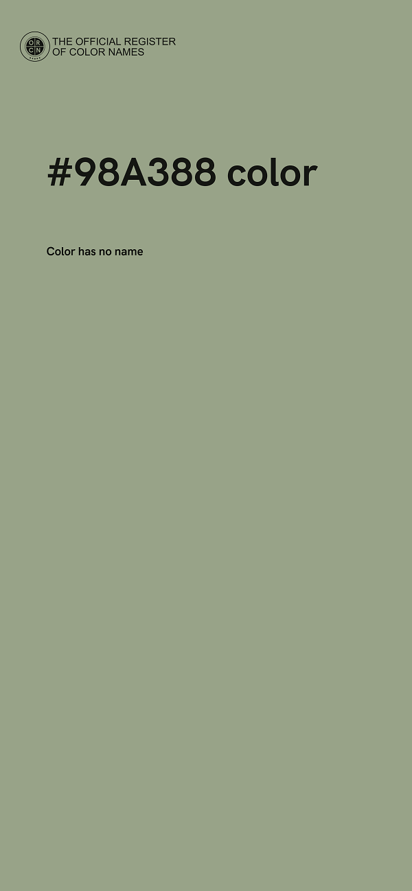 #98A388 color image