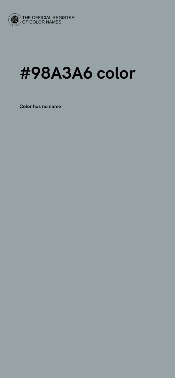 #98A3A6 color image
