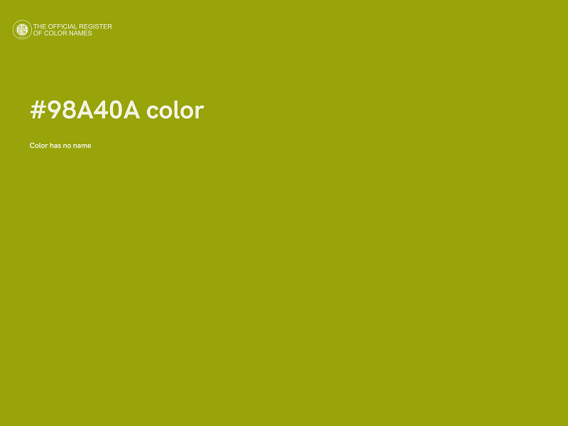 #98A40A color image