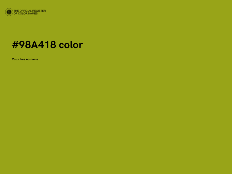#98A418 color image