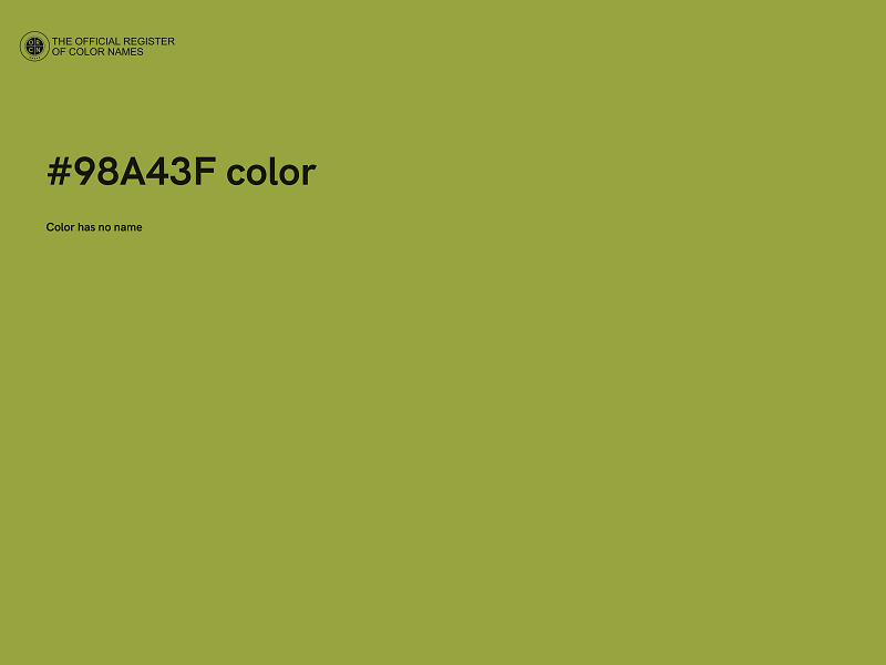 #98A43F color image