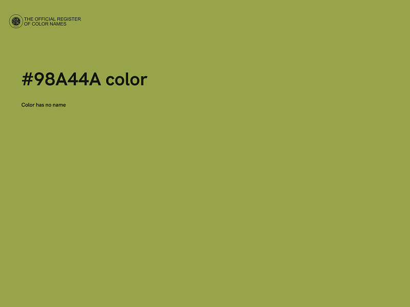 #98A44A color image