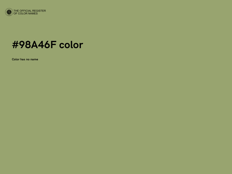 #98A46F color image