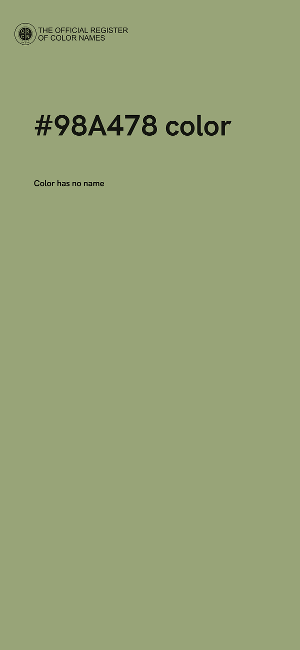 #98A478 color image