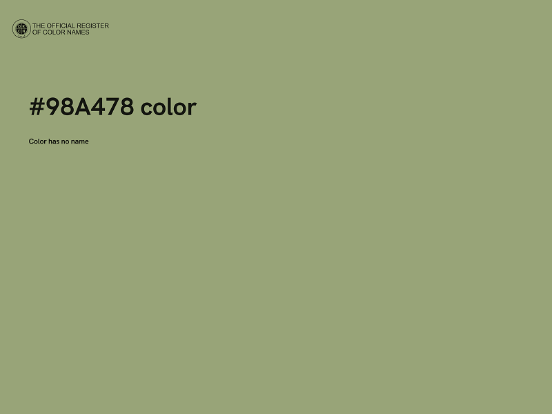 #98A478 color image