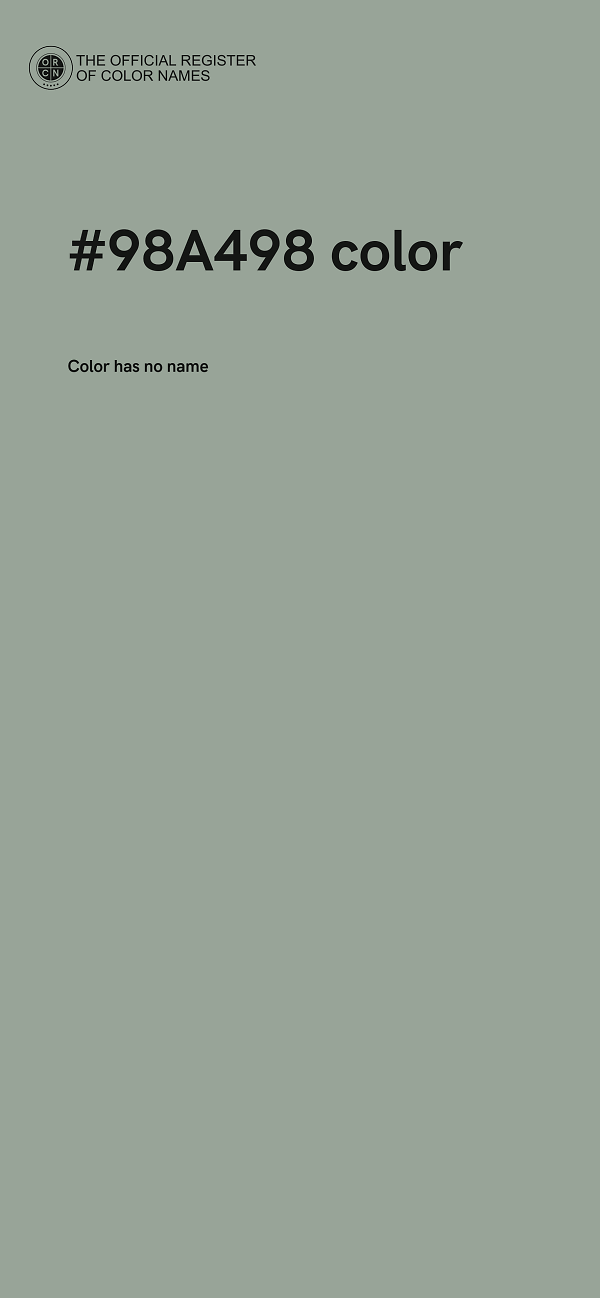 #98A498 color image
