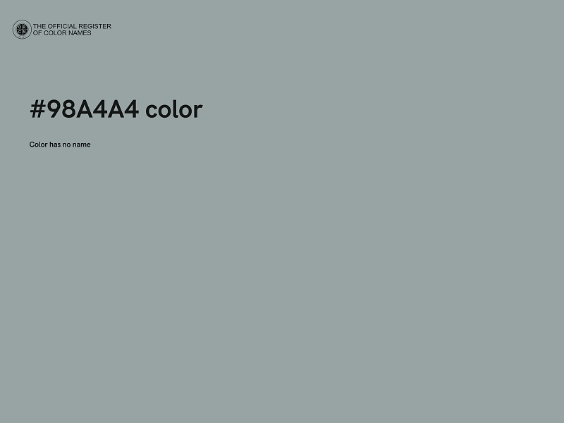 #98A4A4 color image