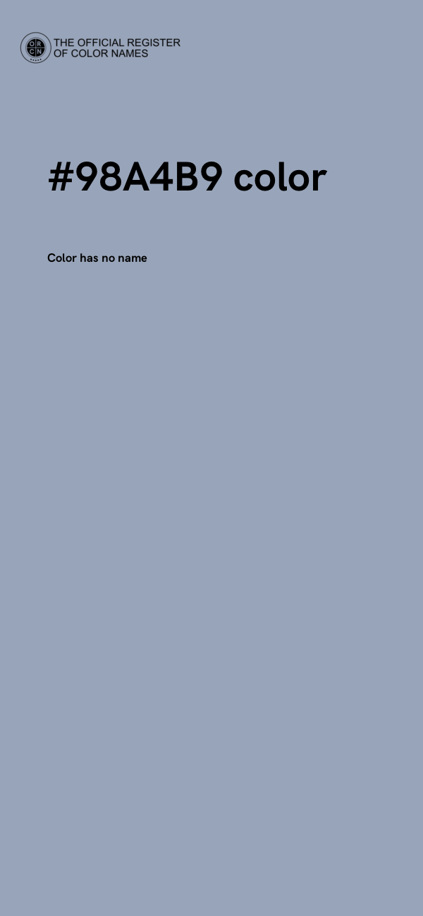 #98A4B9 color image