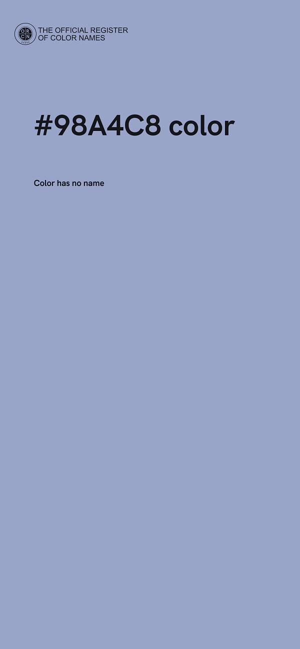 #98A4C8 color image