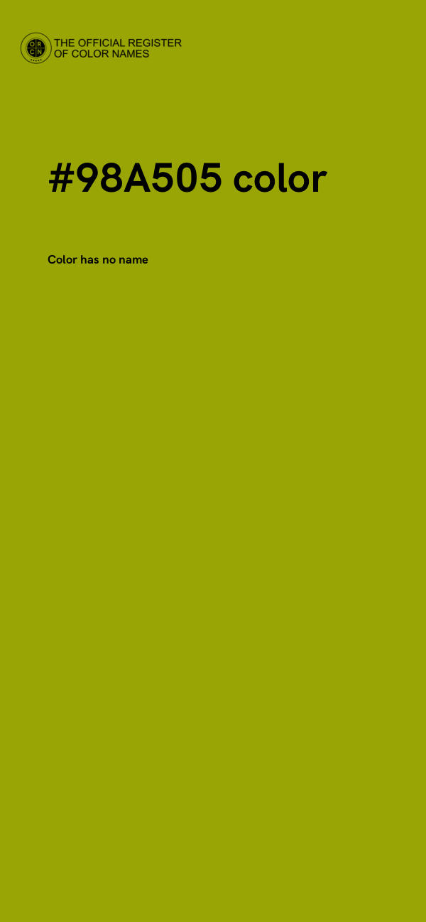 #98A505 color image
