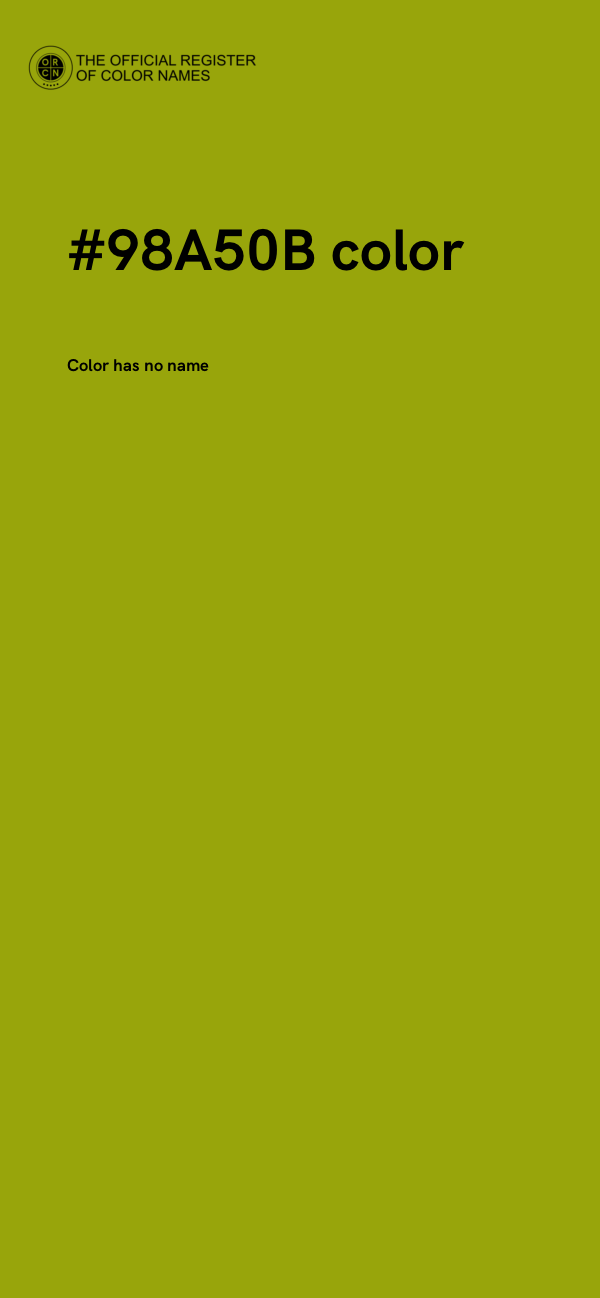 #98A50B color image