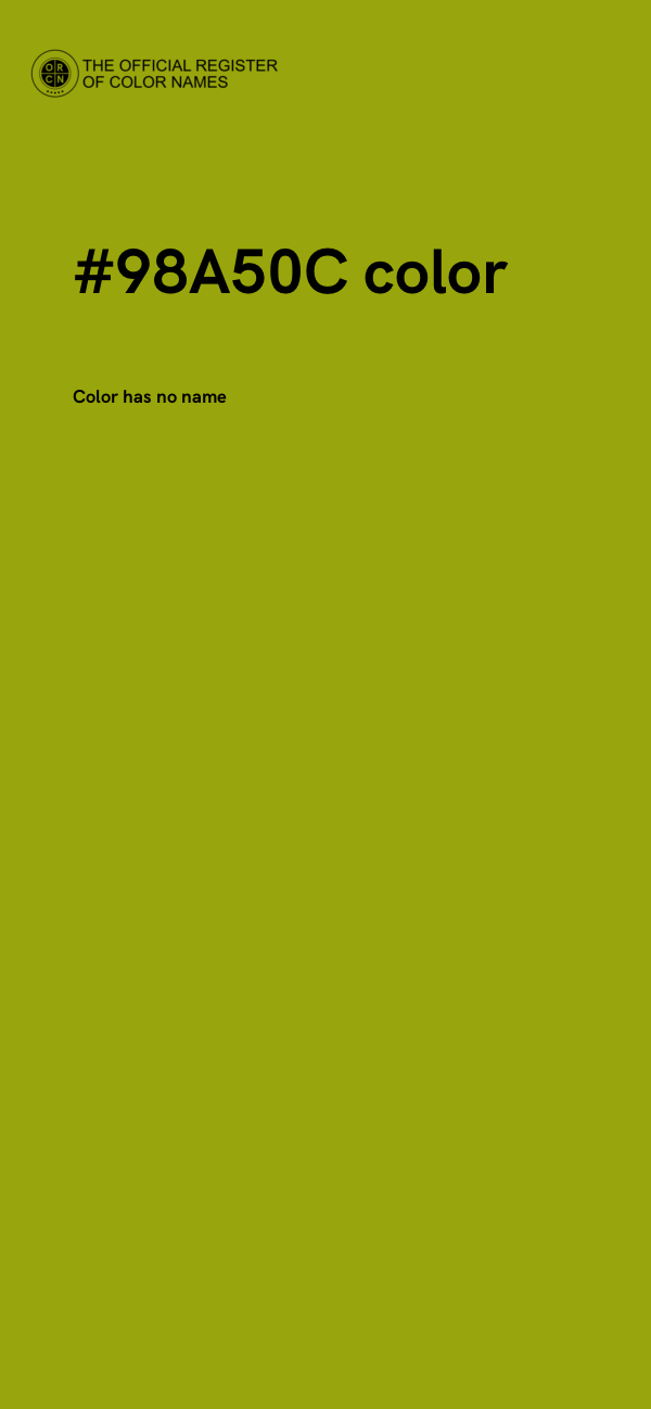 #98A50C color image