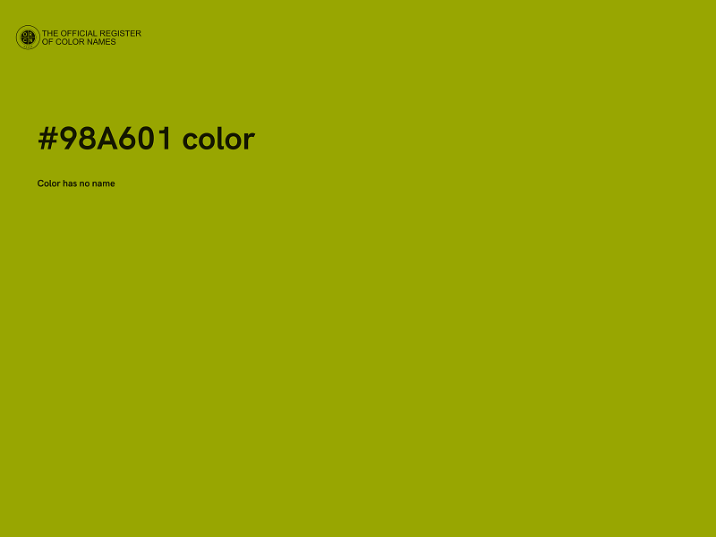 #98A601 color image