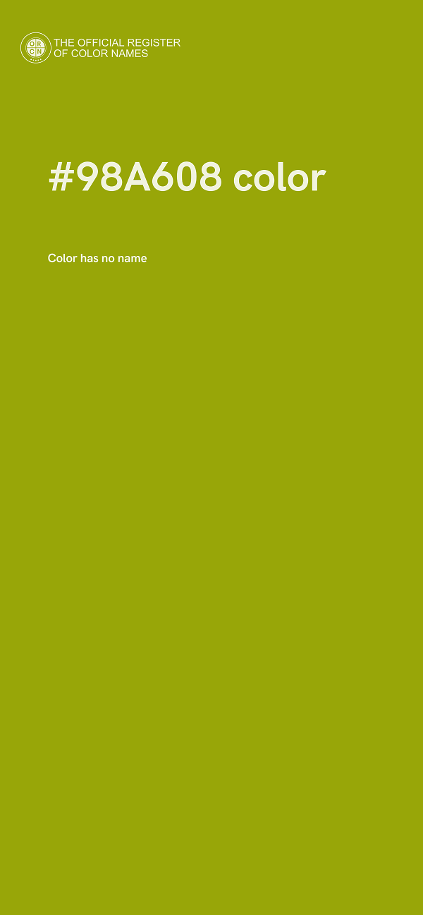 #98A608 color image