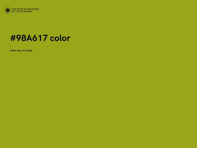 #98A617 color image