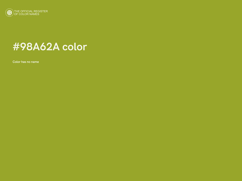 #98A62A color image