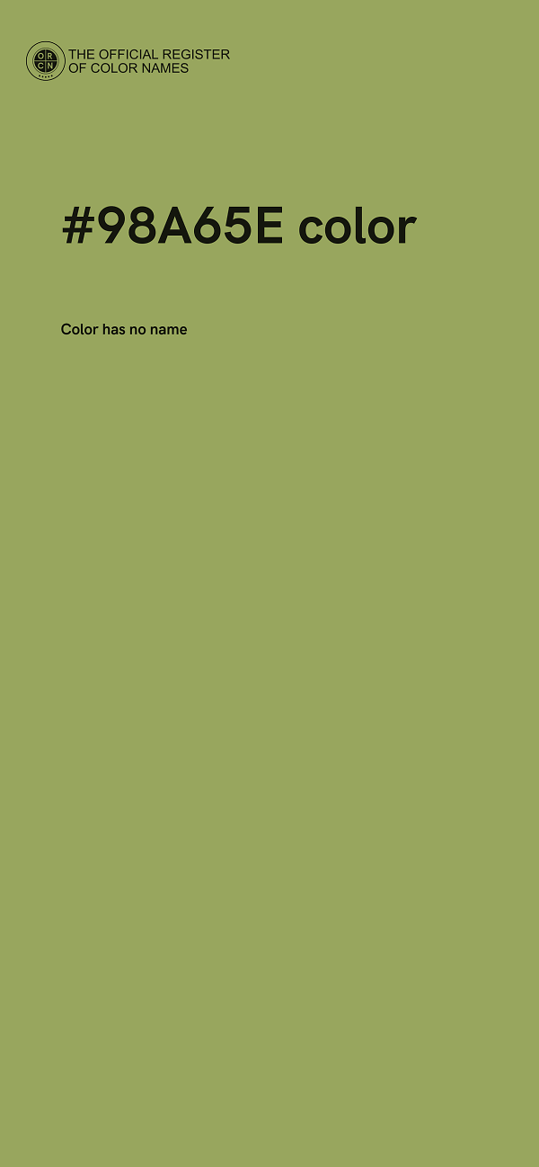 #98A65E color image