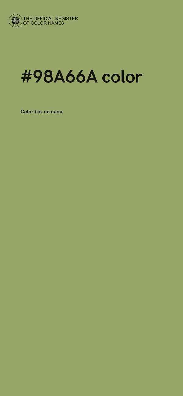 #98A66A color image