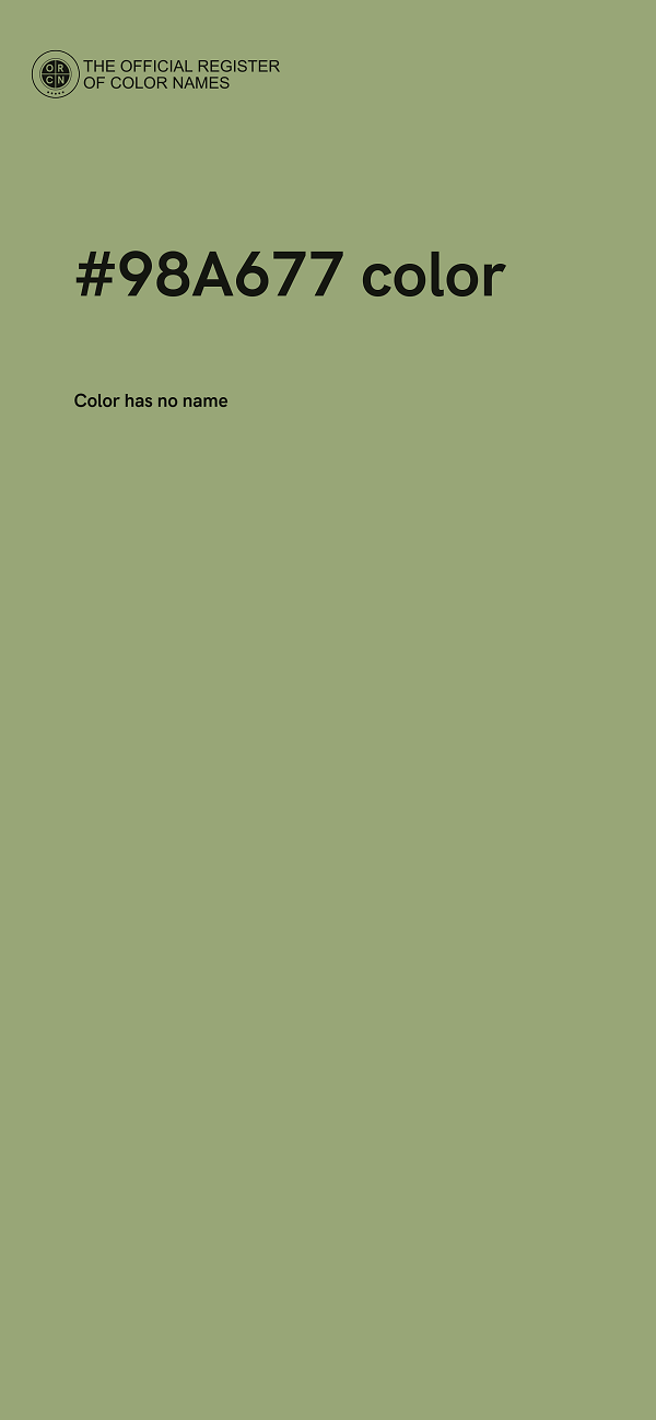 #98A677 color image