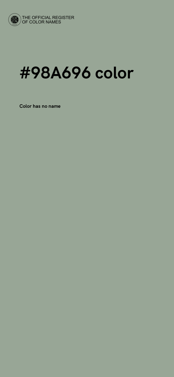 #98A696 color image