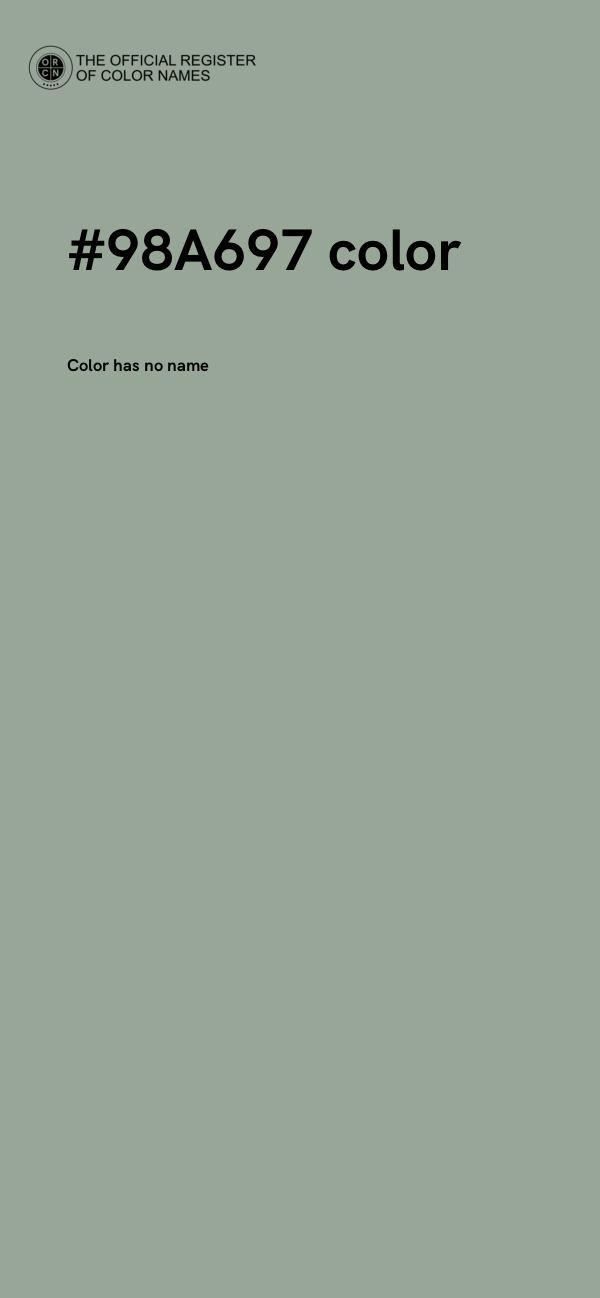 #98A697 color image