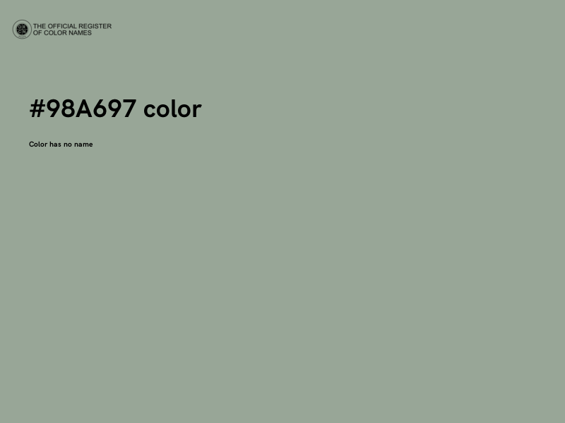 #98A697 color image