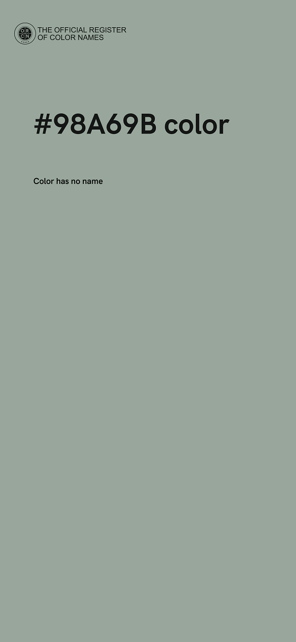 #98A69B color image