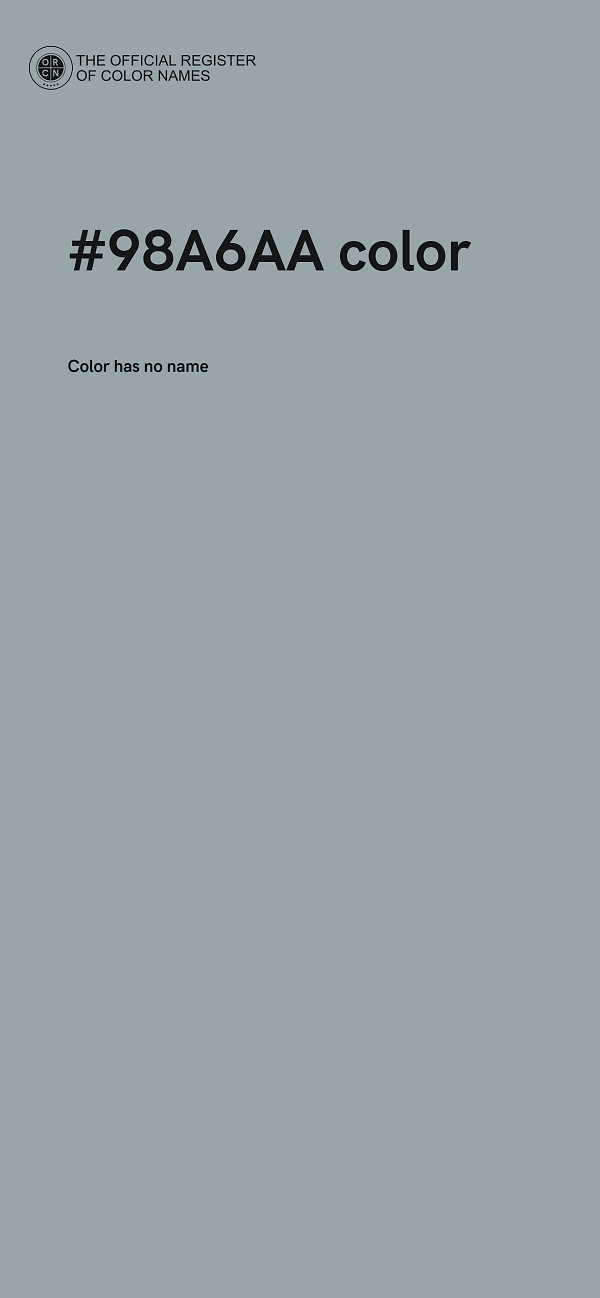 #98A6AA color image