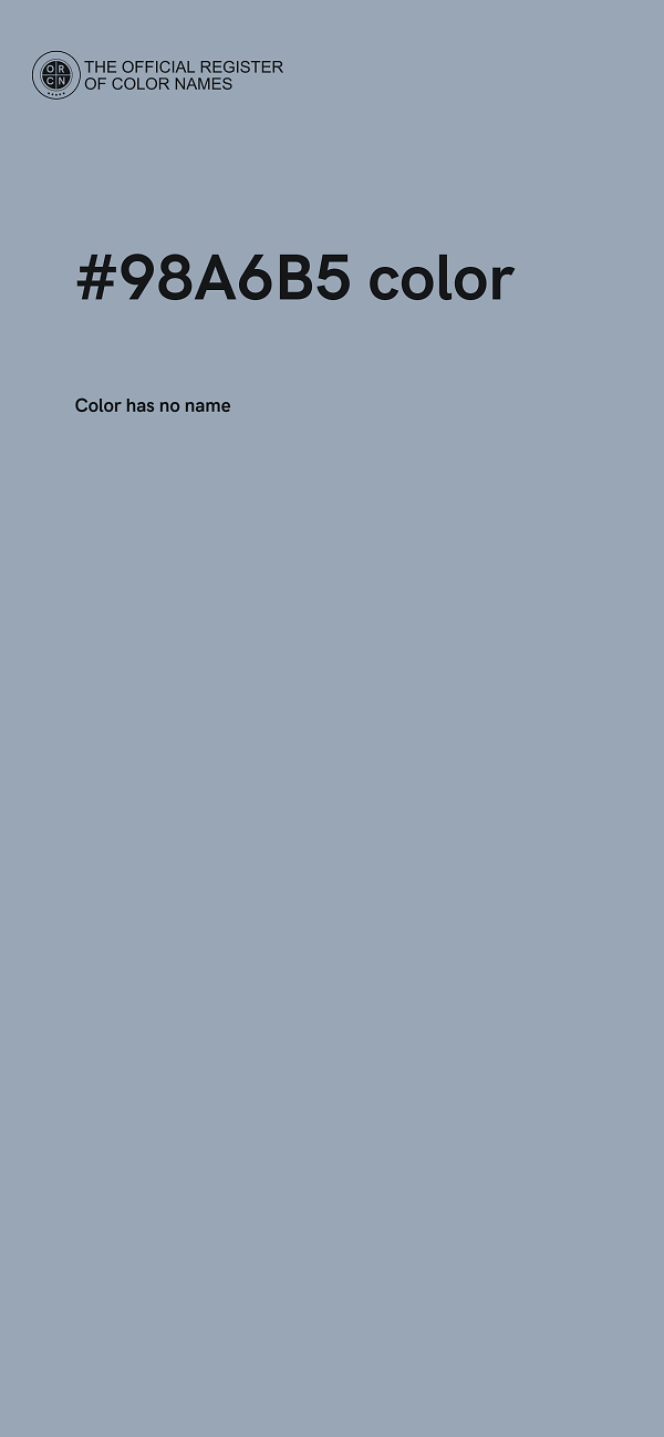 #98A6B5 color image