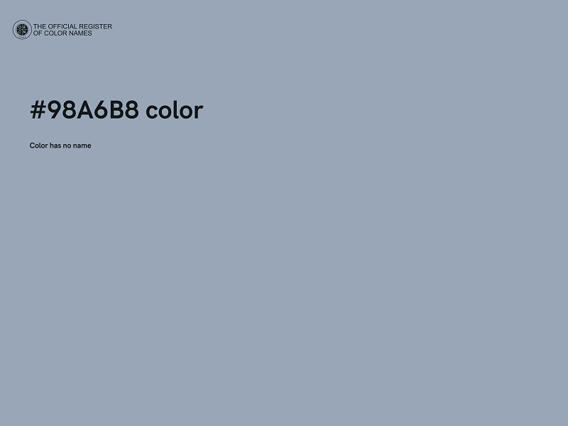 #98A6B8 color image