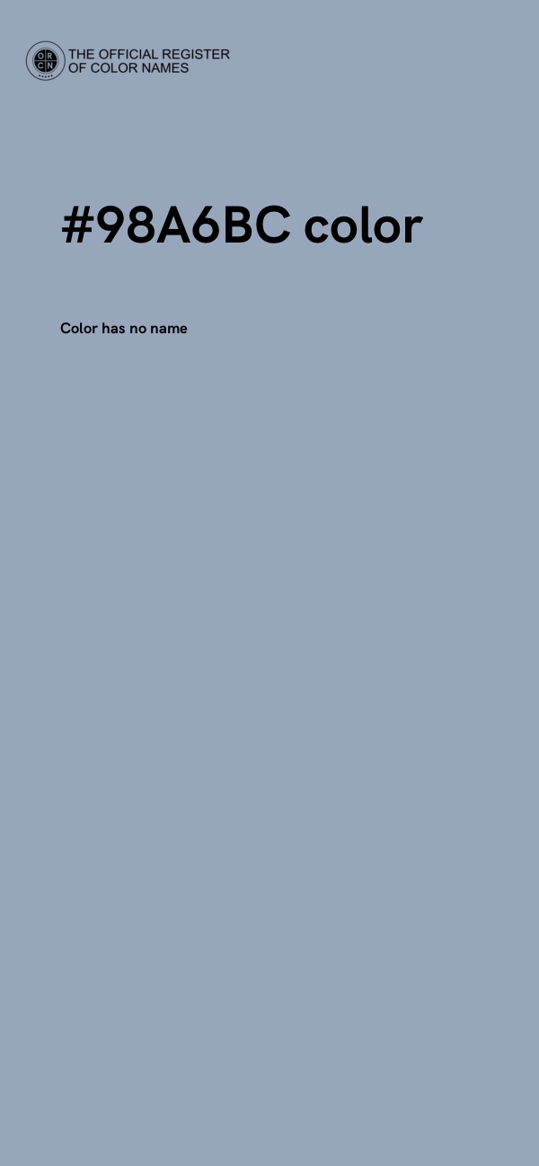 #98A6BC color image