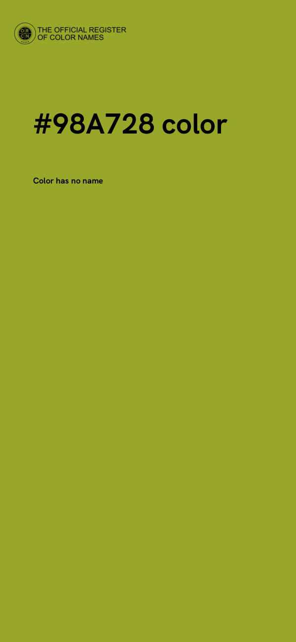 #98A728 color image