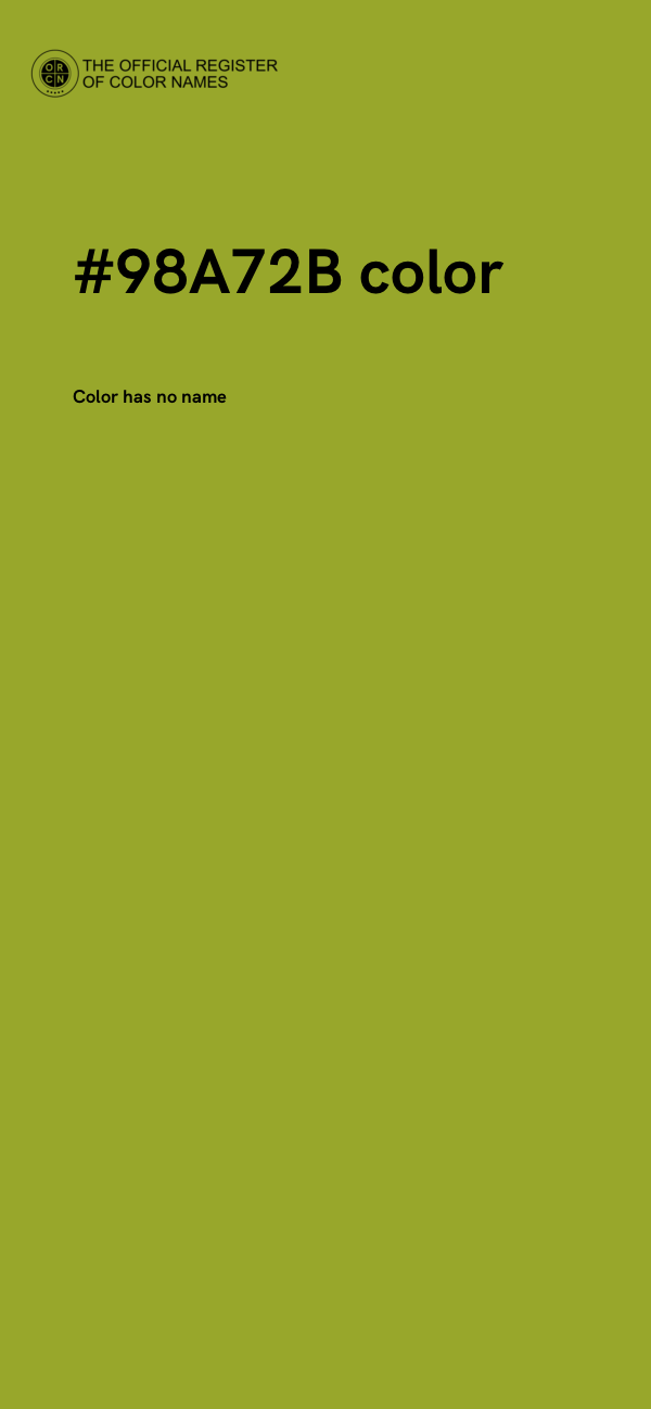 #98A72B color image