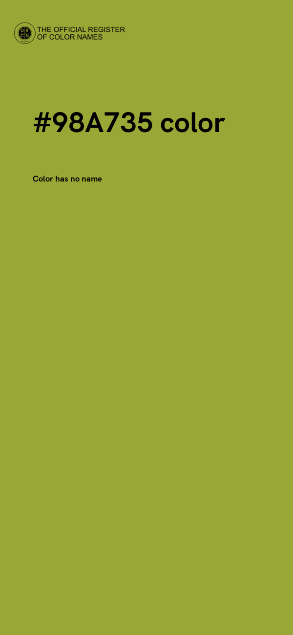 #98A735 color image